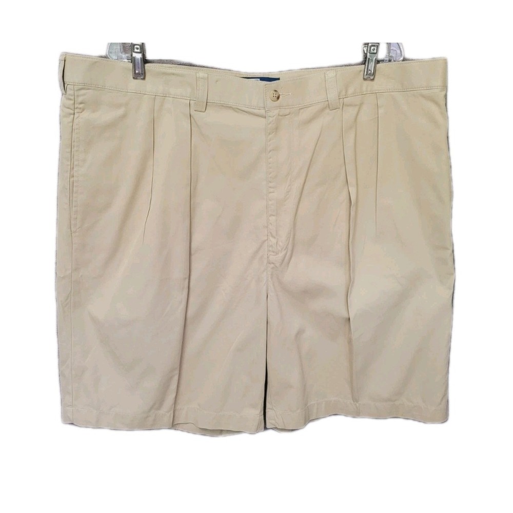 Polo Ralph Lauren Big Tyler Chino Shorts Men 44Bx9 Khaki Cotton Pleated Preppy